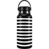 White and Black Stripes Hydro Flask 32oz Wide Mouth Skin